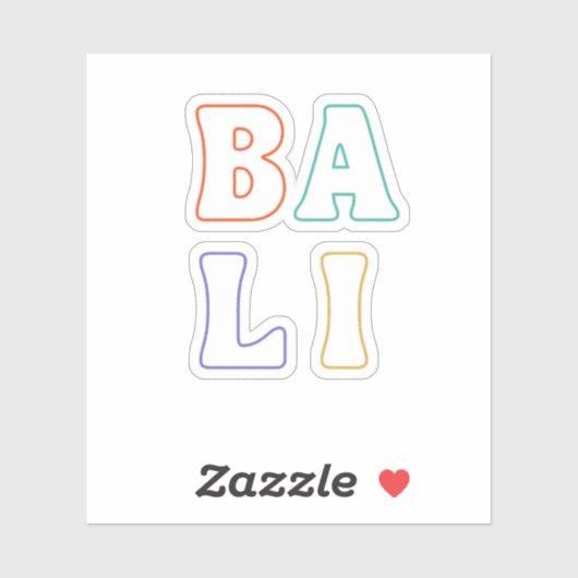 Bali, Indonesië Sticker (Vel)
