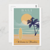Bali Indonesië  strandreizen Briefkaart (Voorkant / Achterkant)