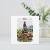 Bali Indonésie Ulun Danu Beratan Carte de voeux (Debout devant)