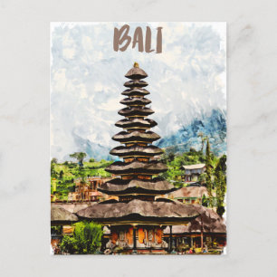Bali Indonésie Ulun Danu Beratan Temple Carte post