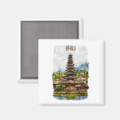 Bali Indonésie Ulun Danu Beratan Temple Magnet (Recto/Verso)