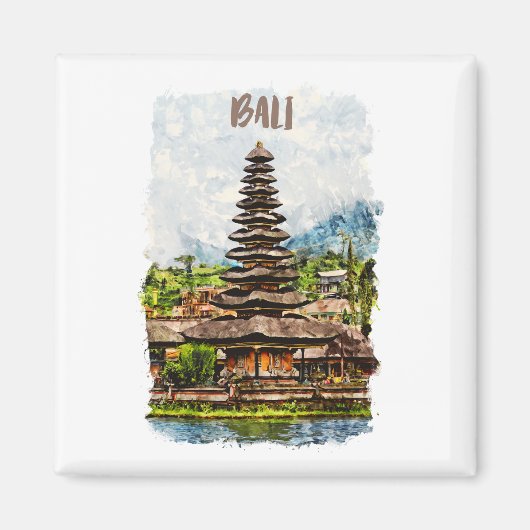 Bali Indonésie Ulun Danu Beratan Temple Magnet (Devant)