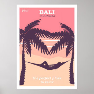 Bali Indonesië vintage poster