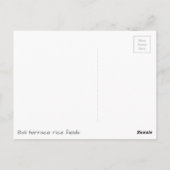 Bali - Jong terras ricefields en palmen Briefkaart (Achterkant)