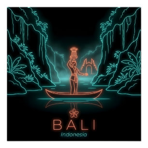 Bali Kebaya Vrouw — Heilige Rivier— Indonesië Perfect Poster
