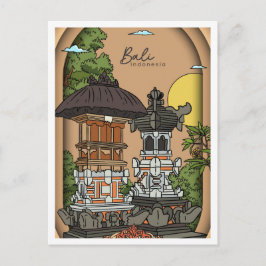 Bali Land of God Indonesia Travel Briefkaart