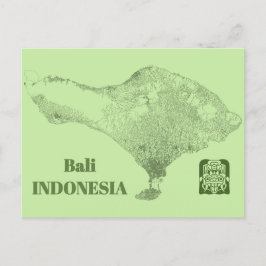 Bali Map Briefkaart