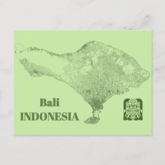 Bali Map Briefkaart