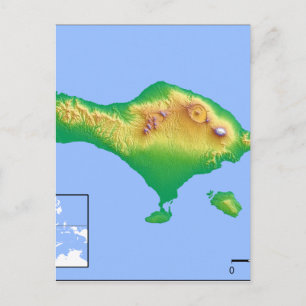 Bali Map Briefkaart