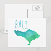 Bali Map Briefkaart (Voorkant / Achterkant)