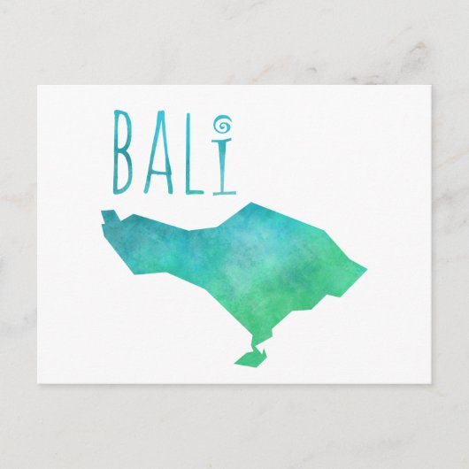 Bali Map Briefkaart (Voorkant)