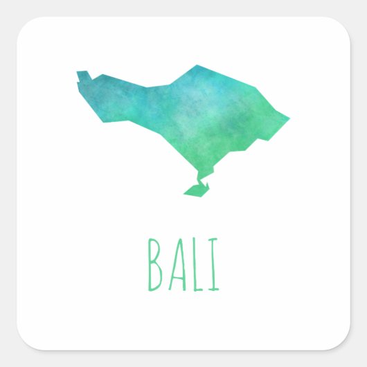 Bali Map Vierkante Sticker (Voorkant)