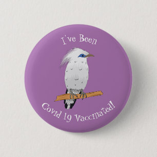 Bali Myna tropische exotische vogel Ronde Button 5,7 Cm