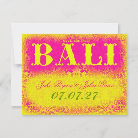 BALI Opslaan datum Save The Date (Voorkant)