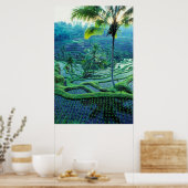 Bali | Overview of Rice Terraces Poster (Keuken)