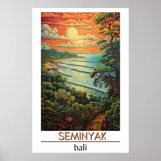 Bali Reisposter, Seminyak Reisposter Poster (Voorkant)
