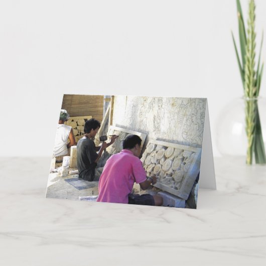 Bali Stone Cutters Blank Kaart (Voorkant)