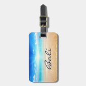 Bali strandzonnopster bagagelabel (Voorkant verticaal)