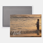 Bali Sunset Fisherman Fridge Magnet (Recto/Verso)