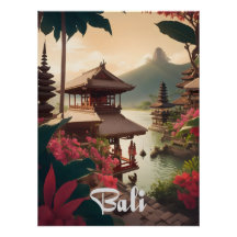 Bali Tempel Reisposter