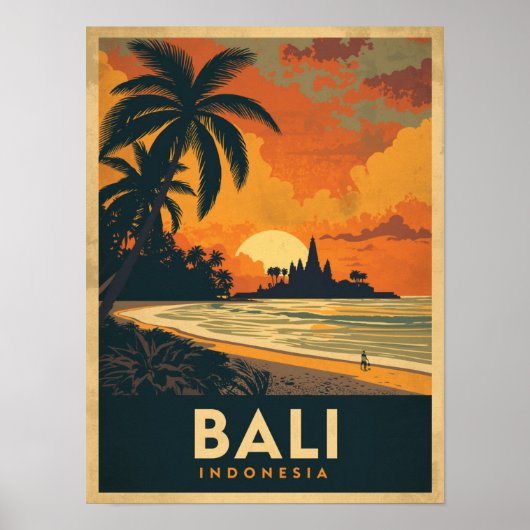  Bali Travel Poster (Voorkant)