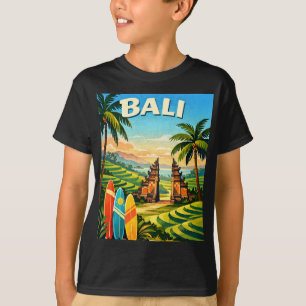 Bali Tropische Retro Reis T-shirt