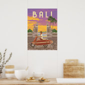 Bali Vintage Travel Poster (Keuken)