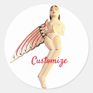 Bali Winged Goddess Thunder_Cove Ronde Sticker