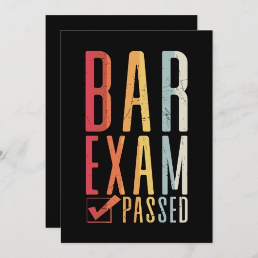 Balie-examen Gehaald Check Advocaat Passant Rechts Kaart (Voorkant / Achterkant)