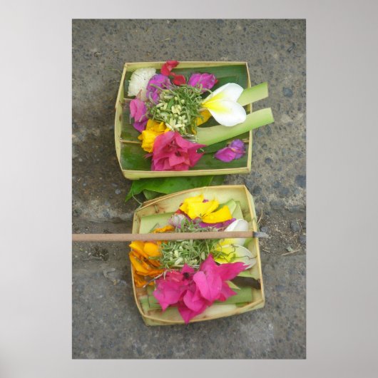 Balinese aanbodmanden poster (Voorkant)