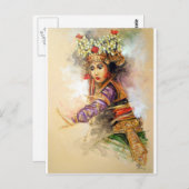 Balinese danseres briefkaart (Voorkant / Achterkant)