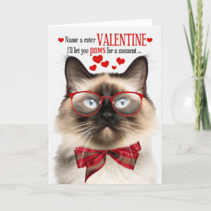 Balinese kat liefhebber katachtige Humor Valentijn Feestdagen Kaart