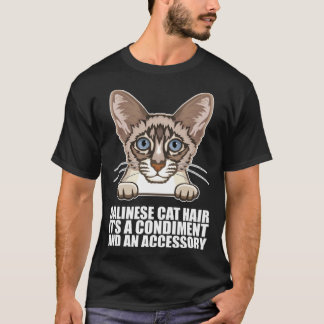 Balinese kattenhaar het is een kruiderij en een ac t-shirt