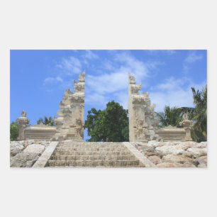 Balinese kunst rechthoekige sticker