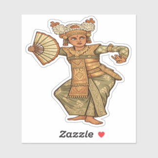 Balinese Legong-danser-sticker - NATUURLIJK Sticker