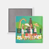 Balinese Prayers Magnet the Essence of Devotion Magneet (Voorkant / Achterkant)