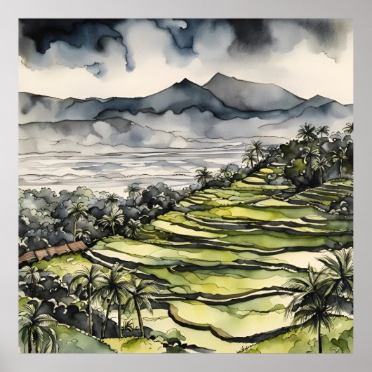 Bali's Paddy Symphony Poster (Voorkant)