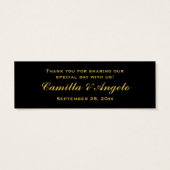 Balise 50e anniversaire Black and Gold Favor (Dos)