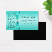 Balise Aqua and Black Floral Wedding Favor (Bureau)