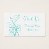 Balise Aqua Blue and White Floral Wedding Favor (Dos)