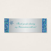 Balise Aqua Green Silver Snowflakes Quinceanera Fa (Dos)