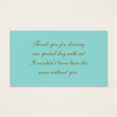 Balise Aqua, White Stripes Gold Scrolls Wedding Fa (Dos)