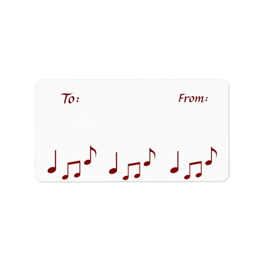 Balise Balise Sticker cadeau Notes musicales (Devant)