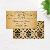 Balise Black Swirls Damask Vintage Wedding Favor (Bureau)