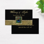 Balise Blackand Gold Peacock Feather Wedding Favor (Bureau)