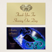 Balise Blue Masquerade Elegant Favor (Devant & derrière)