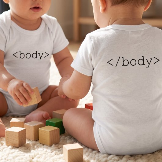 Balise Body HTML - Bébé Développeur Web Drôle
