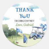 Balise Boy Golf Party Étiquettes Anniversaire Favo (Devant)