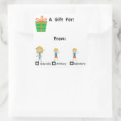 Balise Cadeau Adorable Avec Sticker Noms Enfants (Sac)