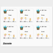 Balise Cadeau Adorable Avec Sticker Noms Enfants (Feuille)